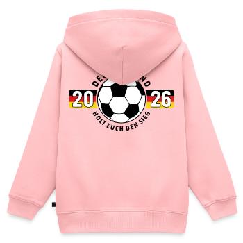 Fußball | Holt euch den Sieg | Deutschland 2026 - Kinder Premium Organic Zip Hoodie - Rosa - Hinten - AI Model Kid Female (0cm)