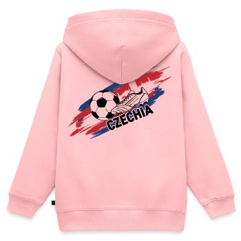 Tschechischer Fußball Tschechischer Fußballfan-Trikot - Kinder Premium Organic Zip Hoodie - Rosa - Hinten - AI Model Kid Female (0cm)