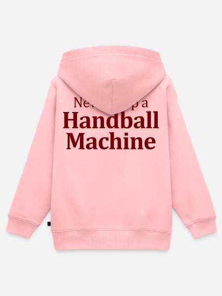 Handball | Never Stop - Kinder Premium Organic Zip Hoodie - Rosa