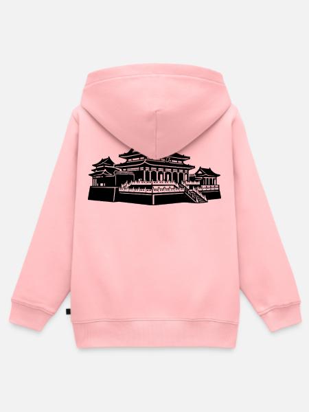 Verbotene Stadt Kaiserpalast Peking - Kinder Premium Organic Zip Hoodie - Rosa