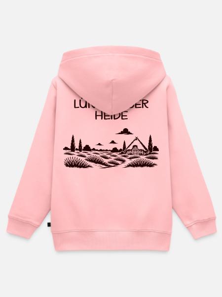 Lüneburger Heide - Kinder Premium Organic Zip Hoodie - Rosa