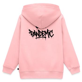 Pandemic Graffiti Halo - Kinder Premium Organic Zip Hoodie - Rosa - Hinten - AI Model Kid Female (0cm)