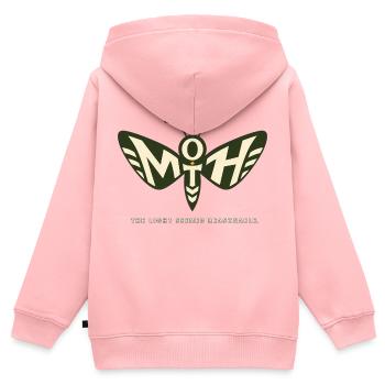 MOTH – La lumière semblait raisonnable - Sweat Premium à capuche zippé enfant bio - rose - Dos - AI Model Kid Female (0cm)