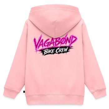 VAGABØ ND_BIKE_CREW_2 - Kids Premium Organic Zip-up Hoodie - rose - Back - AI Model Kid Female (0cm)