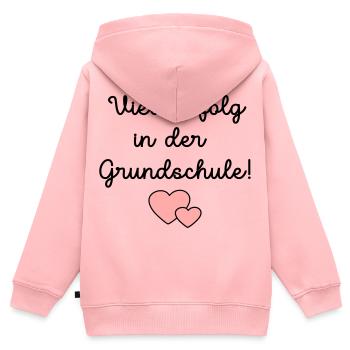 Einschulung Grundschule Schulkind - Kinder Premium Organic Zip Hoodie - Rosa - Hinten - AI Model Kid Female (0cm)