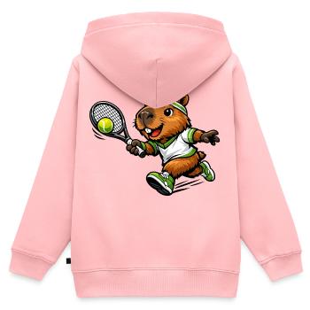 koala, poker, pokerspiel, spielkarten, pokerchips, - Kinder Premium Organic Zip Hoodie - Rosa - Hinten - AI Model Kid Female (0cm)