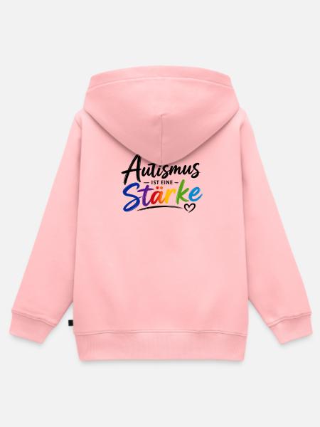 Autismus ist eine Stärke - Kinder Premium Organic Zip Hoodie - Rosa