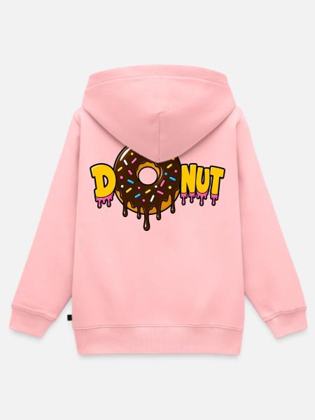 Schokoladendonut - Kinder Premium Organic Zip Hoodie - Rosa