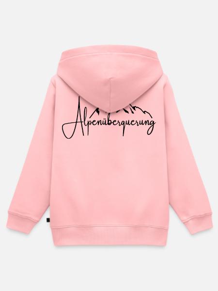 Alpen Überquerung - Wandern - Kinder Premium Organic Zip Hoodie - Rosa