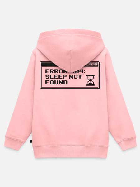 404 Schlaf Nicht Gefunden Pixeldesign - Kinder Premium Organic Zip Hoodie - Rosa