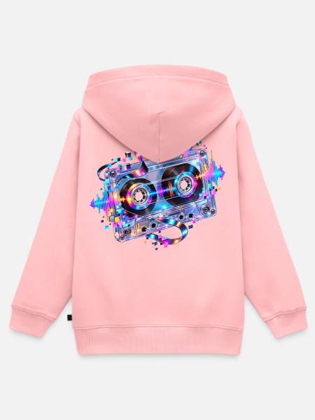 Neon Kassette - Kinder Premium Organic Zip Hoodie - Rosa