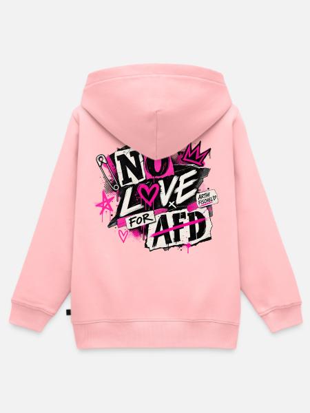 No Love for AfD - Kinder Premium Organic Zip Hoodie - Rosa