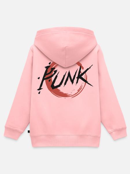 G-PUNK – Widerstand (Weiß) - Kinder Premium Organic Zip Hoodie - Rosa