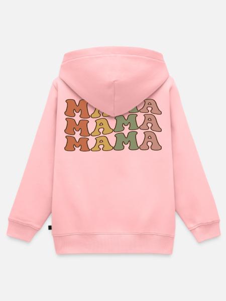 Retro Mama in warmen Tönen - Kinder Premium Organic Zip Hoodie - Rosa
