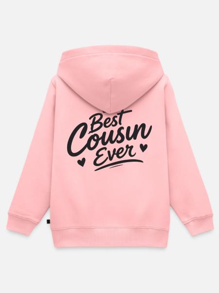 Best Cousin Ever - Kinder Premium Organic Zip Hoodie - Rosa