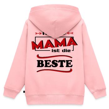 Meine Mama ist die beste Kinder Sprüche Familie - Kinder Premium Organic Zip Hoodie - Rosa - Hinten - AI Model Kid Female (0cm)
