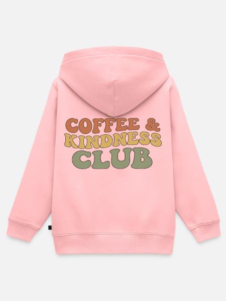 Kaffee & Freundlichkeit Club - Kinder Premium Organic Zip Hoodie - Rosa
