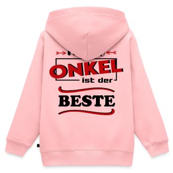 Mein Onkel ist der beste Baby Sprüche Familie Kind - Kinder Premium Organic Zip Hoodie - Rosa - Hinten - AI Model Kid Female (0cm)