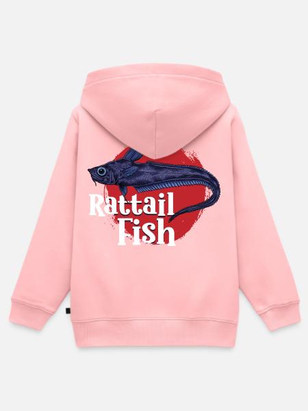 Tiefsee Monster - Tiefsee-Rasselzahnfisch - Kinder Premium Organic Zip Hoodie - Rosa