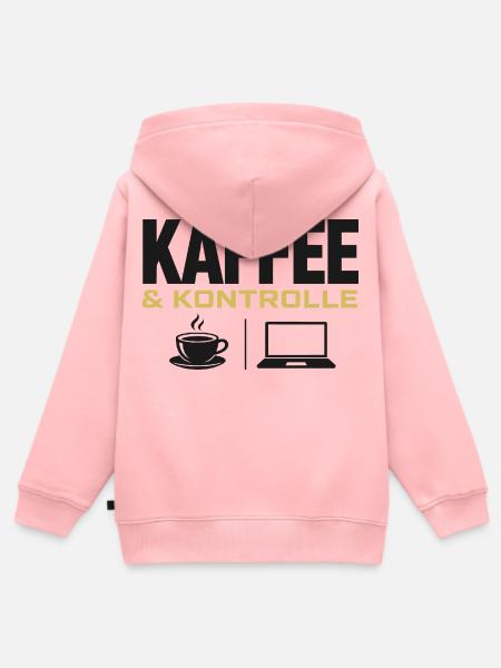 Kaffee & Kontrolle - Kinder Premium Organic Zip Hoodie - Rosa