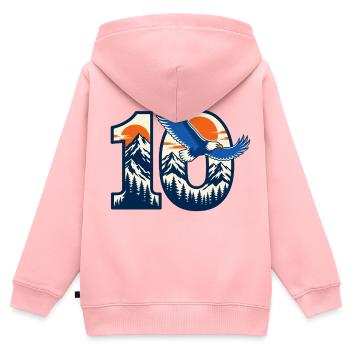 10. Geburtstag Eagle Shirt für Kinder - Kinder Premium Organic Zip Hoodie - Rosa - Hinten - AI Model Kid Female (0cm)