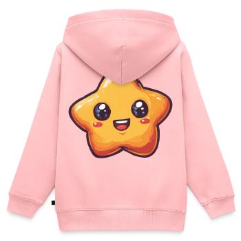 Sternchen Cookie - Kinder Premium Organic Zip Hoodie - Rosa - Hinten - AI Model Kid Female (0cm)