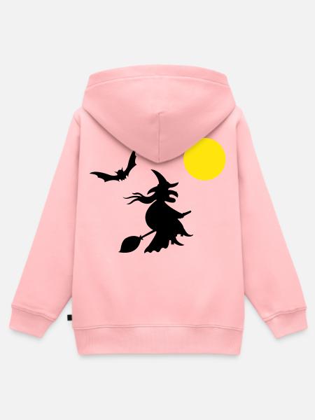 hexe_halloween - Kinder Premium Organic Zip Hoodie - Rosa