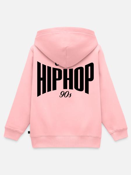 90er-Jahre-Klassiker HipHop - Kinder Premium Organic Zip Hoodie - Rosa