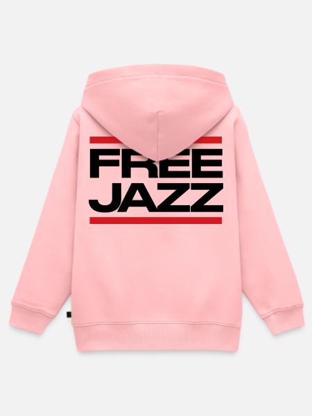 Free Jazz fettes Logo - Kinder Premium Organic Zip Hoodie - Rosa