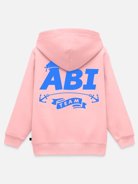 Abi Team Abschlussanker - Kinder Premium Organic Zip Hoodie - Rosa