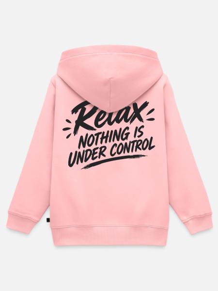 Relax Nothing Control - Kinder Premium Organic Zip Hoodie - Rosa