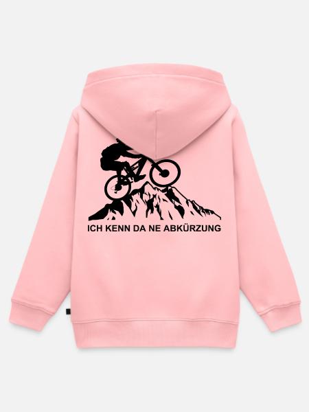 Ich kenne da eine Abkürzung - Kinder Premium Organic Zip Hoodie - Rosa