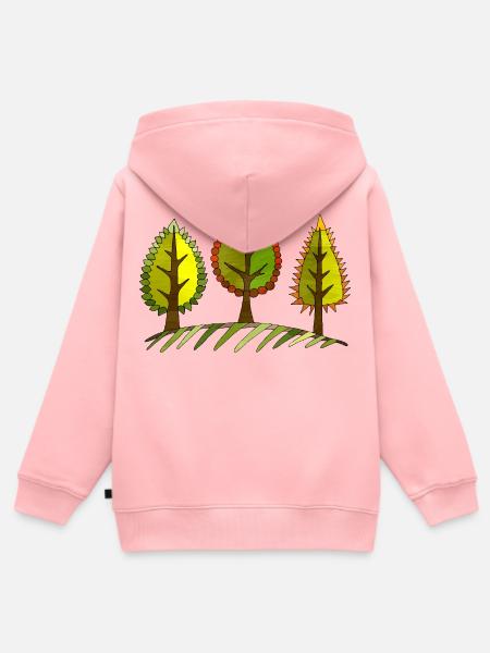 Baum - Kinder Premium Organic Zip Hoodie - Rosa