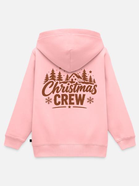 Rustikale Weihnachts Crew - Kinder Premium Organic Zip Hoodie - Rosa