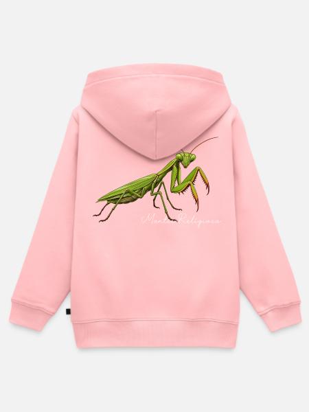 Gottesanbeterin Fangschrecke Mantis Religiosa - Kinder Premium Organic Zip Hoodie - Rosa