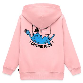 Offline-Modus / Trennung - Kinder Premium Organic Zip Hoodie - Rosa - Hinten - AI Model Kid Female (0cm)