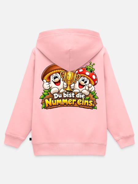 1000206579 - Kinder Premium Organic Zip Hoodie - Rosa