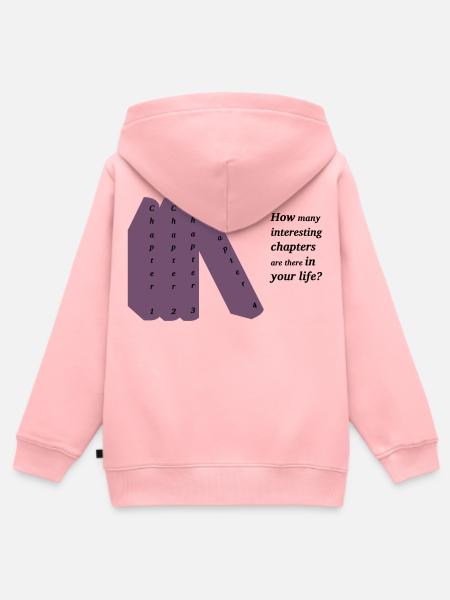 DEIN Leben. Your life. - Kinder Premium Organic Zip Hoodie - Rosa
