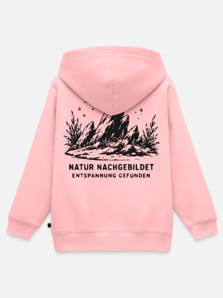 Naturnachgebildete Felslandschaft - Kinder Premium Organic Zip Hoodie - Rosa
