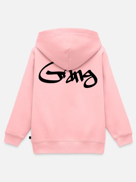 Gang - Kinder Premium Organic Zip Hoodie - Rosa