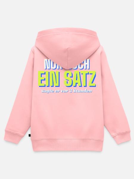 Nur noch ein Satz - Padel - Kinder Premium Organic Zip Hoodie - Rosa
