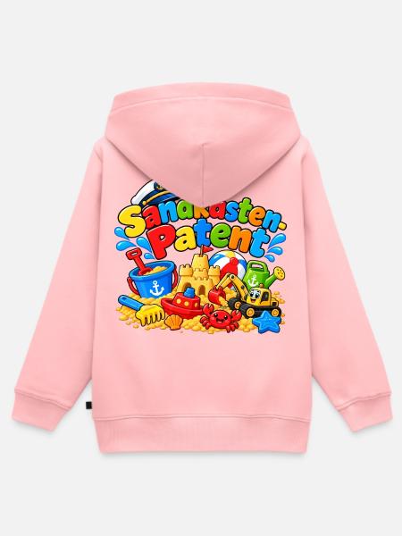Sandkasten Patent Abenteuer - Kinder Premium Organic Zip Hoodie - Rosa