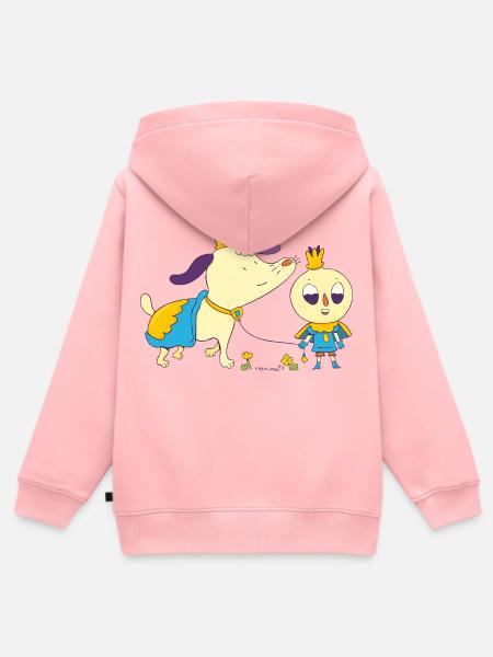 Ein königlicher Spaziergang - Kinder Premium Organic Zip Hoodie - Rosa