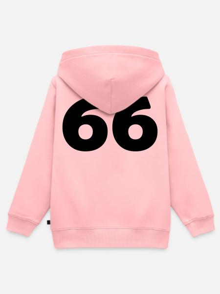 66 - Kinder Premium Organic Zip Hoodie - Rosa