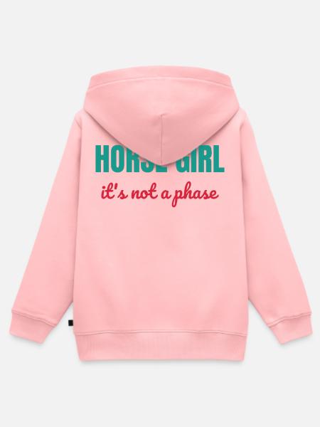 Pferdemädchen Es ist keine Phase - Kinder Premium Organic Zip Hoodie - Rosa