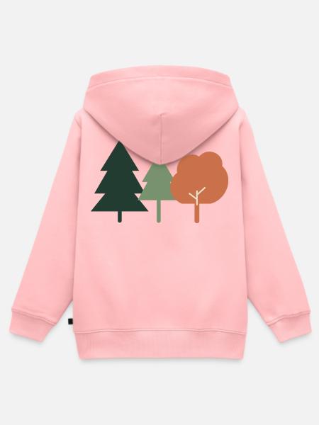 Drei Bäume - Kinder Premium Organic Zip Hoodie - Rosa
