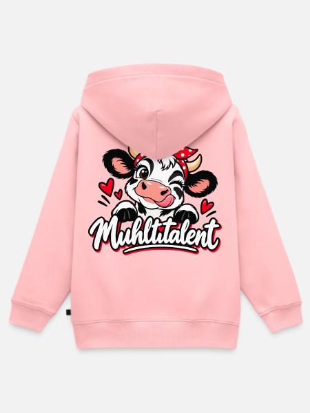 Muhltitalent - Multitalent - Kinder Premium Organic Zip Hoodie - Rosa