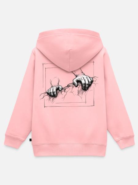 Kletterhände – Bouldering-Skizzenkunst - Kinder Premium Organic Zip Hoodie - Rosa