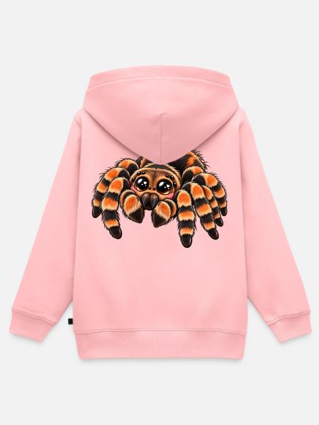 Vogelspinne im Kawaii-Stil - Kinder Premium Organic Zip Hoodie - Rosa