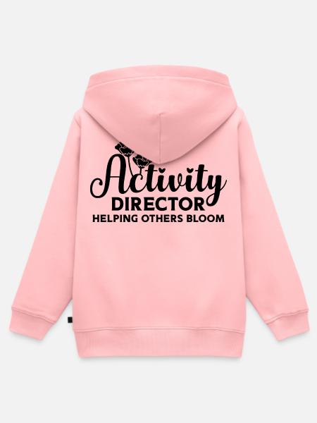Activity Director Blumen - Kinder Premium Organic Zip Hoodie - Rosa